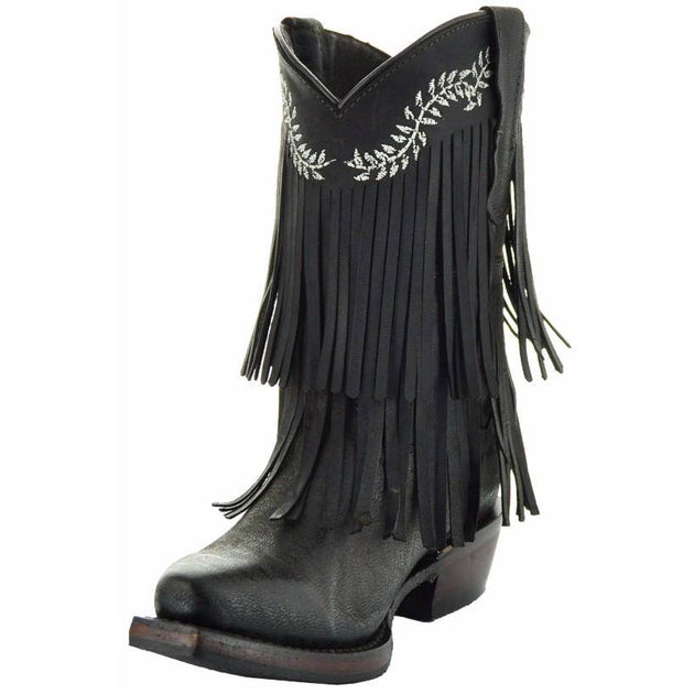 Little girl cowgirl store boots with fringe