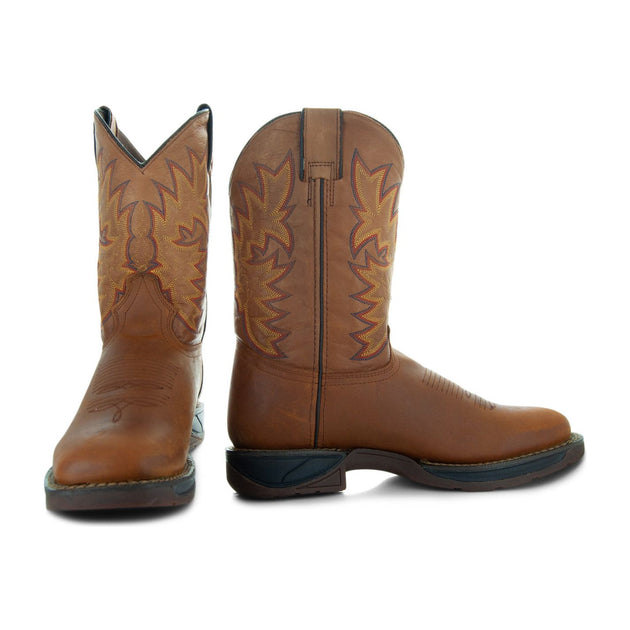 Soto Boots Mens Classic Round Toe Cowboy Boots H7001, Brown, 7.5 :  : Clothing, Shoes & Accessories