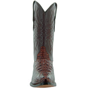 Soto Boots Men's Gator Tail Print Cowboy Boots Cognac (H7006)