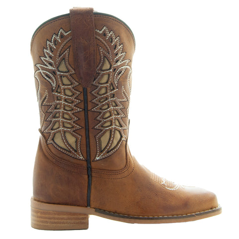 Kids' Tan Country Boots | Everyday Western Boots for Kids (K3007RU)