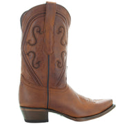 Cheyenne Cowgirl Boots | Women's Snipped Toe Tan Leather Boots (M50041)