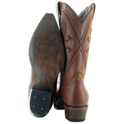 Cheyenne Cowgirl Boots | Women's Snipped Toe Tan Leather Boots (M50041)