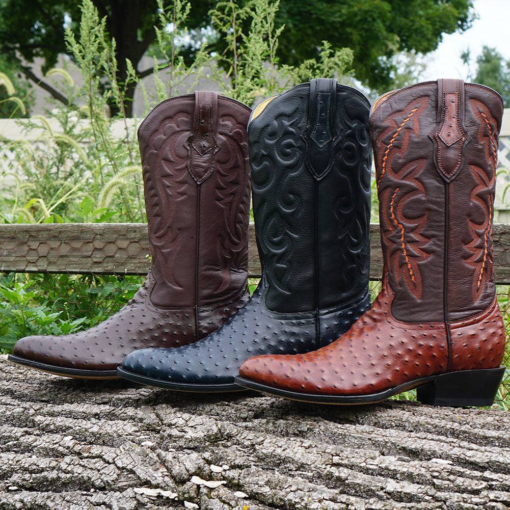 Men s Ostrich Print Cowboy Boots H7002 Soto Boots