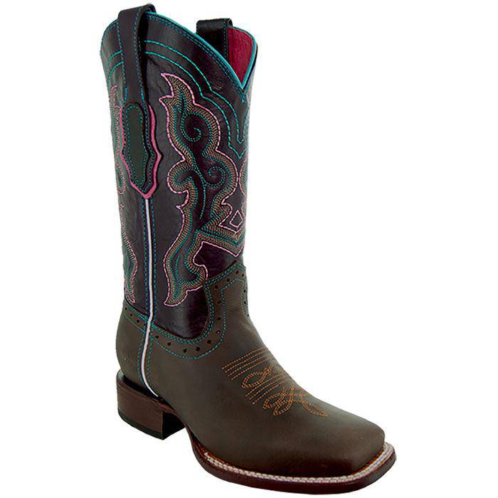 SB-Ana Dark Brown - Western Boots with Rubber Sole for Women