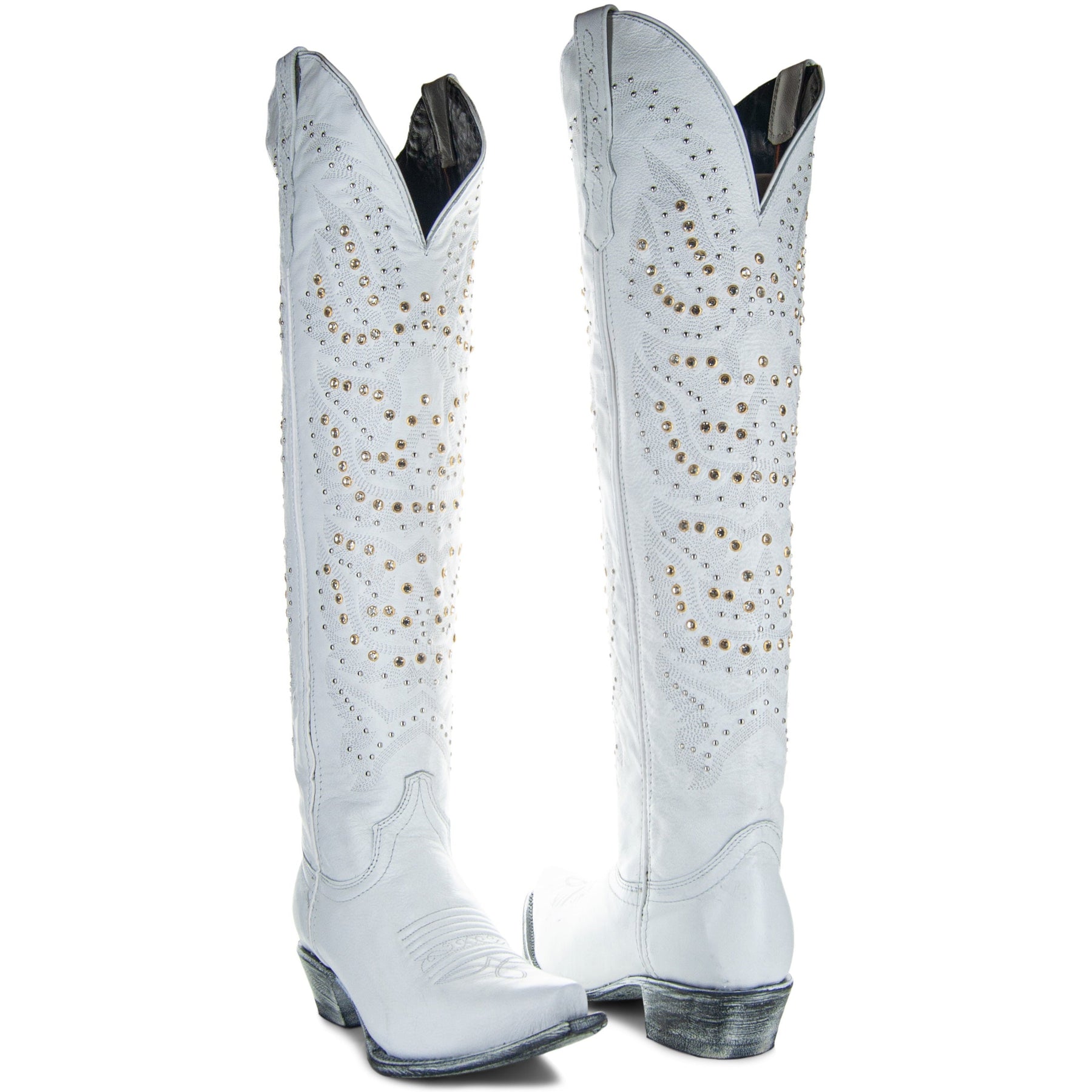 White leather cowgirl on sale boots